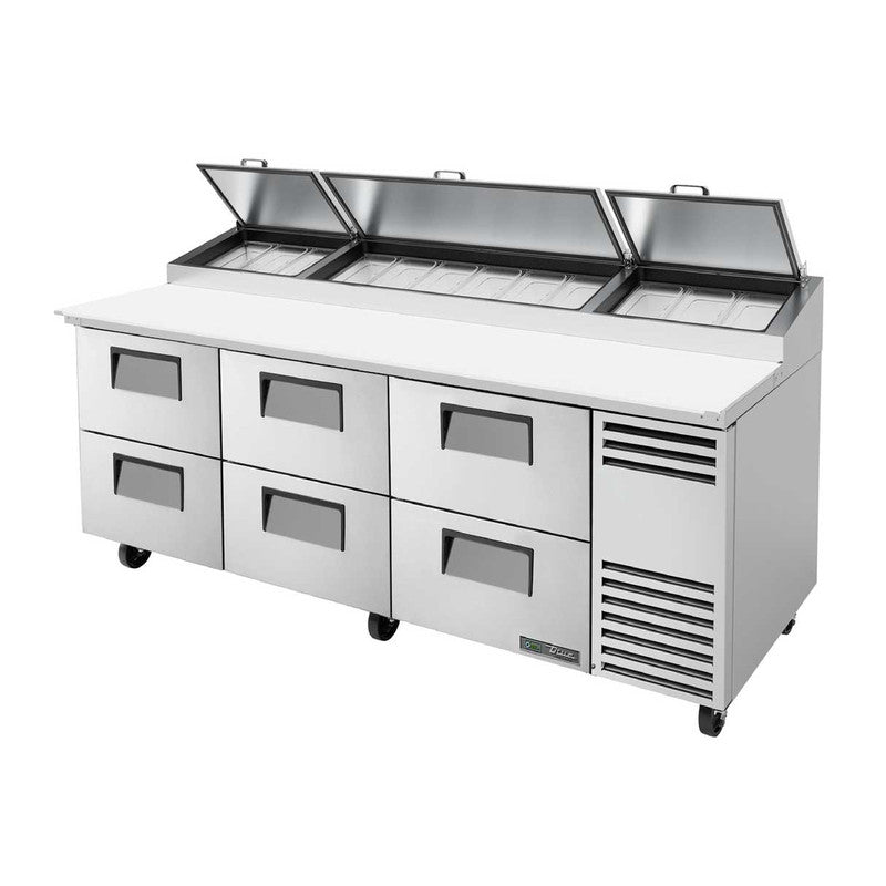 True TPP-AT-93D-6-HC Pizza Prep Table, 93 1/2" Wide, 12 Pans (Tops)