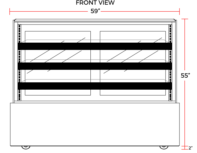 Coldline CD60 60" Refrigerated Bakery Display Case