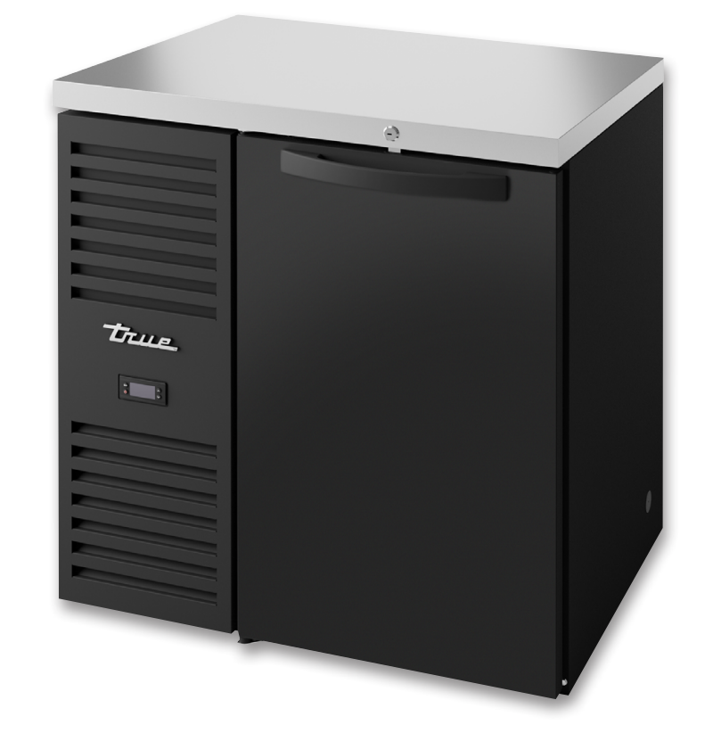 True TBR36-RISZ1-L-B-S-1 Back Bar Cooler, 36" Wide, 1 Door