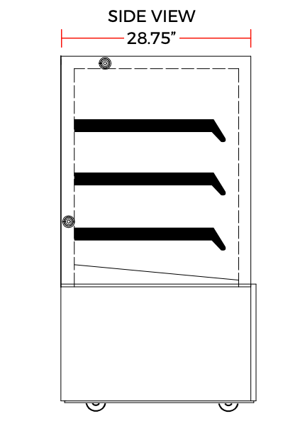 Coldline CD70 71" Refrigerated Bakery Display Case
