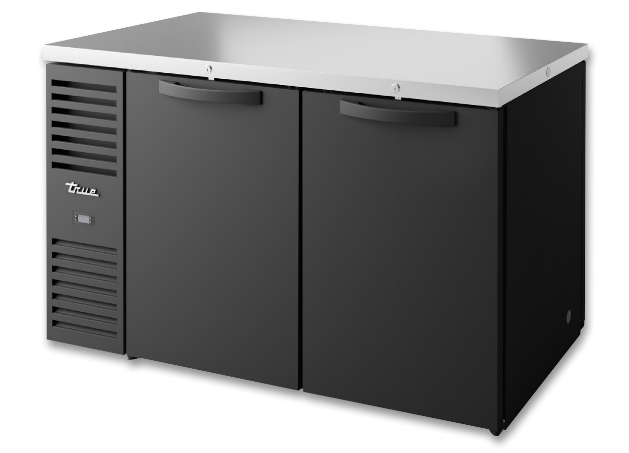 True TBR60-PTSZ1-L-B-SS-SS-1 Pass-Thru Back Bar Cooler, 60" Wide, 4 Doors