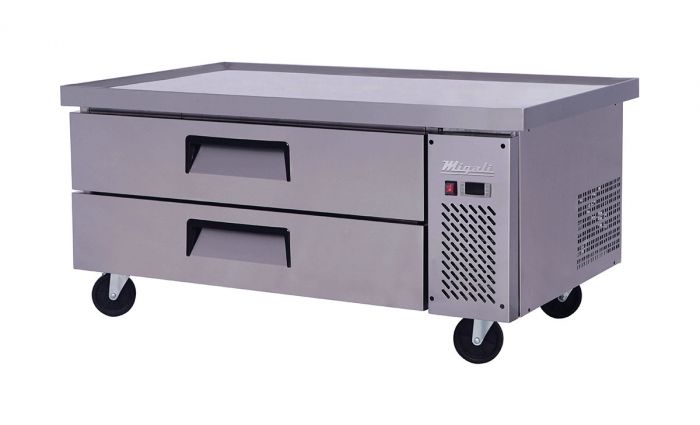 Migali C-CB52-60-HC 52" Wide Refrigerated Chef Base with 60" extended top, Competitor Series