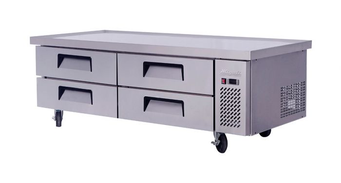 Migali C-CB72-76-HC 72" Wide Refrigerated Chef Base with 76" extended top, Competitor Series