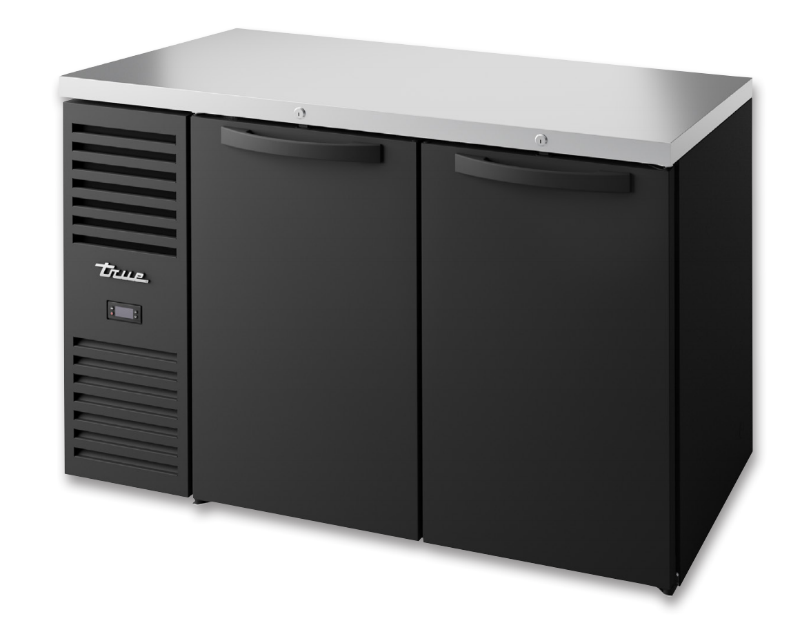 True TBR52-RISZ1-L-B-SS-1 Back Bar Cooler, 52" Wide, 2 Doors