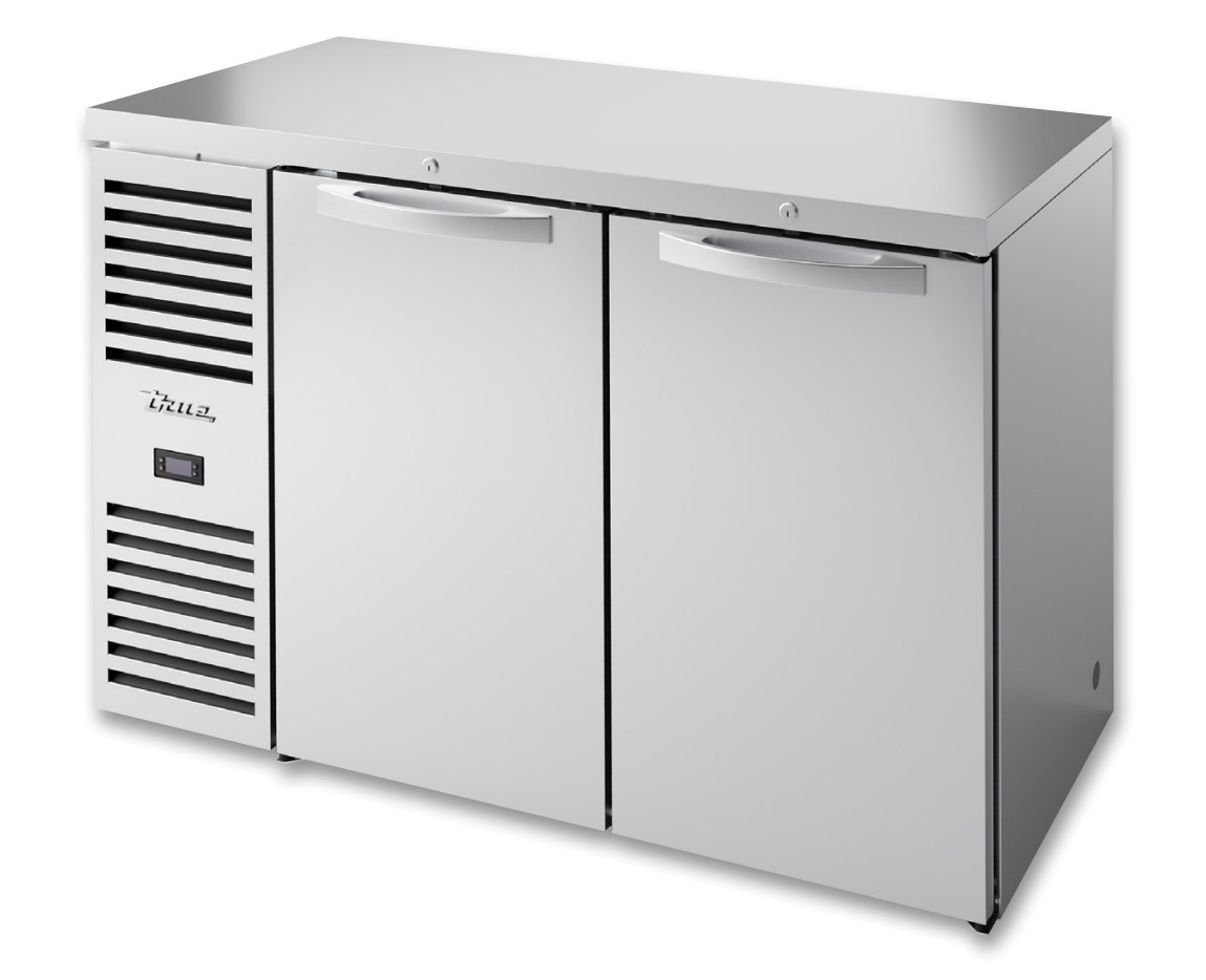 True TBR52-RISZ1-L-S-SS-1 Back Bar Cooler, 52" Wide, 2 Doors
