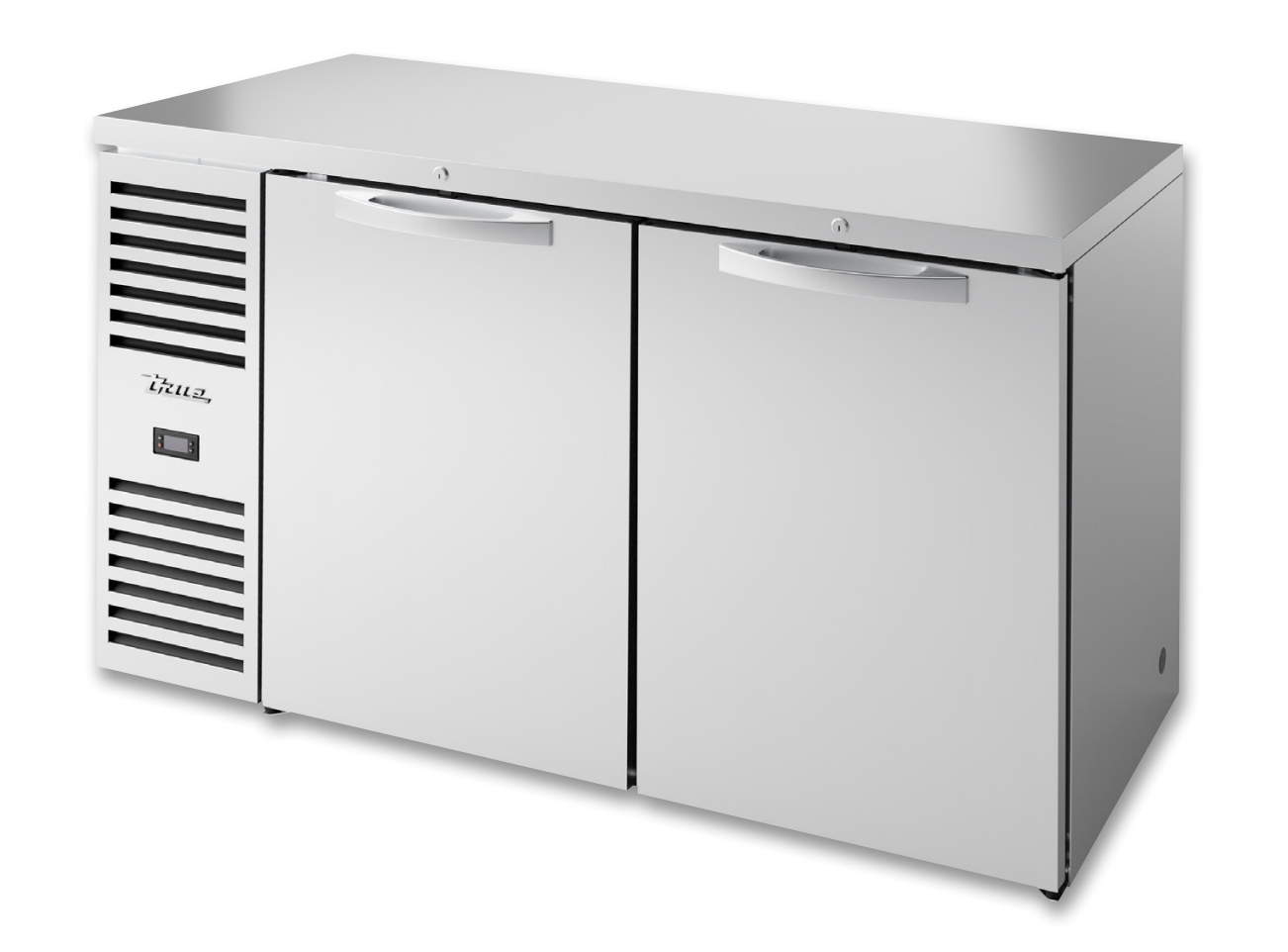 True TBR60-RISZ1-L-S-SS-1 Back Bar Cooler, 60" Wide, 2 Doors
