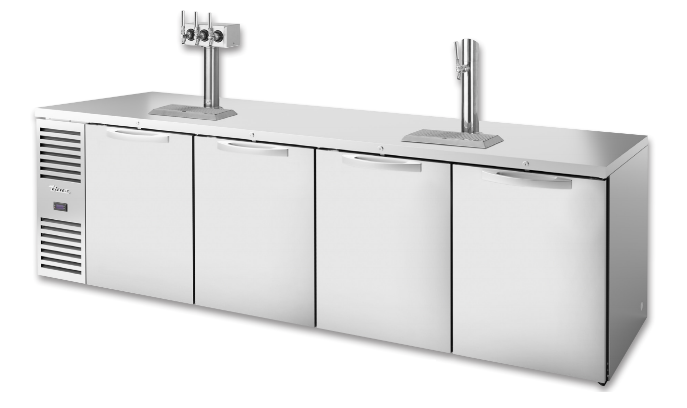 True TDR108-RISZ1-L-S-SSSS-1 Beer Dispenser, 108" Wide, 4 Doors