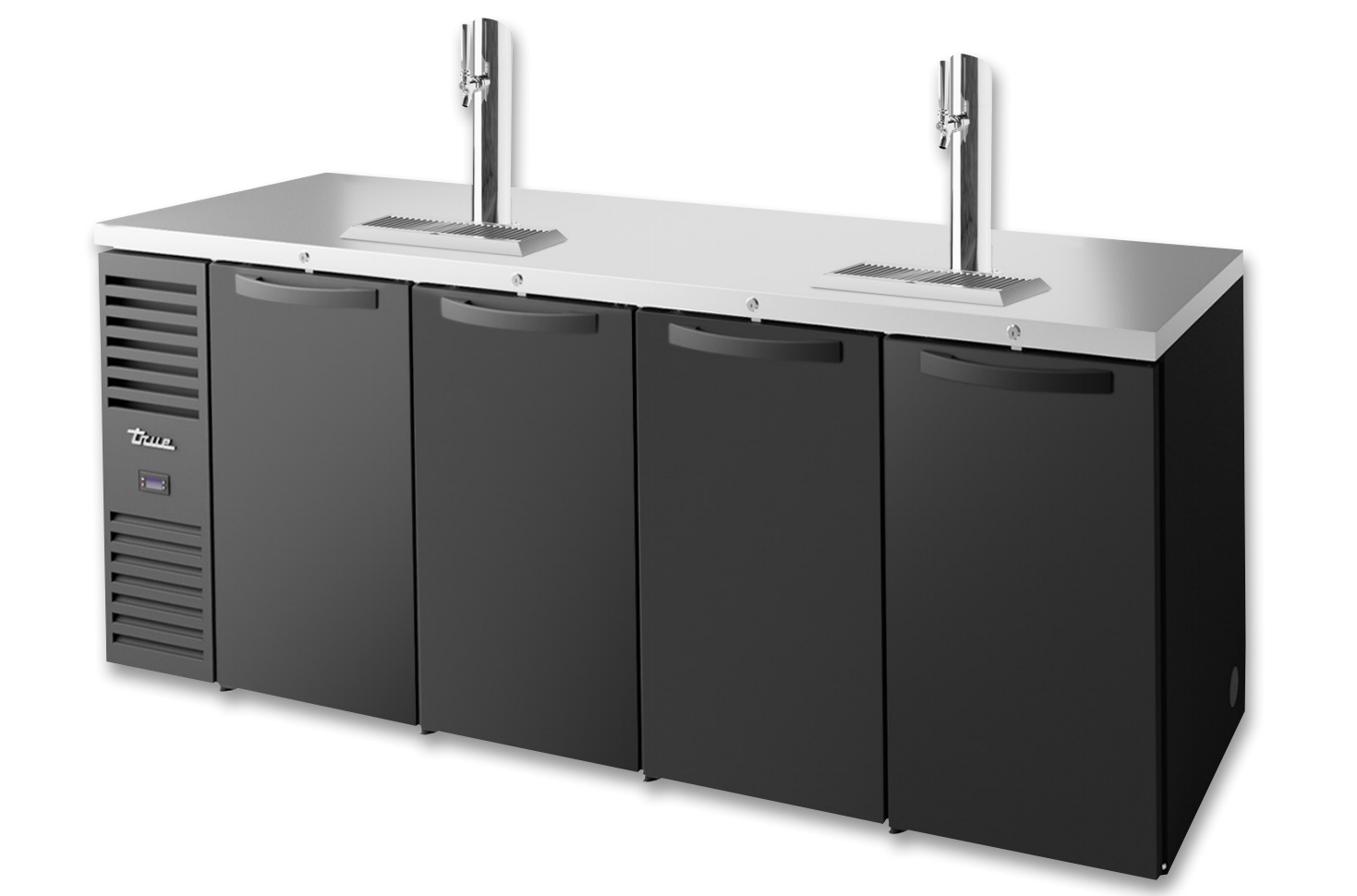 True TDR92-RISZ1-L-B-SSSS-1 Beer Dispenser, 92" Wide, 4 Doors