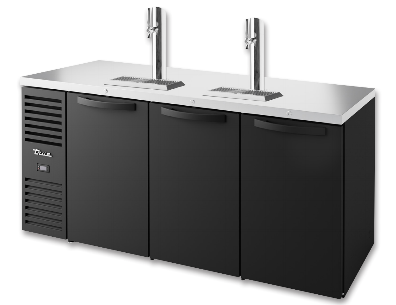 True TDR72-RISZ1-L-B-SSS-1 Beer Dispenser, 72" Wide, 3 Doors