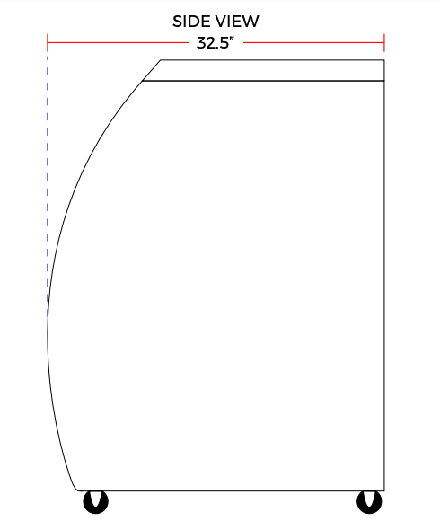 Coldline DC48-B 48" Black Curved Glass Refrigerated Deli Display Case