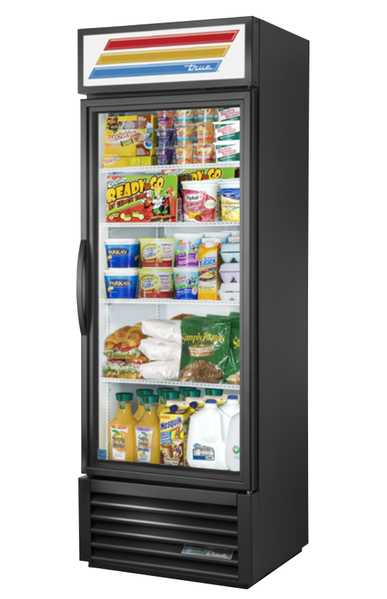 True GDM-19T-HC~TSL01 Merchandiser Refrigerator, 27" Wide, 1 Door, 4 Shelves