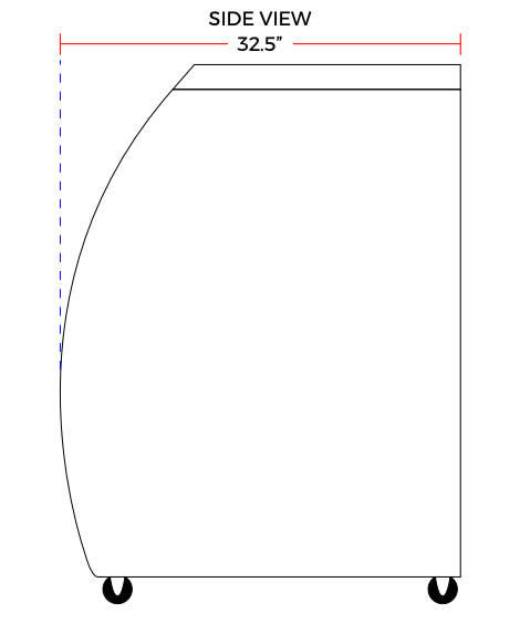 Coldline DC48-SS 48" Stainless Steel Curved Glass Refrigerated Deli Display Case
