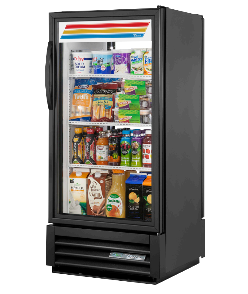 True GDM-10PT-HC~TSL01 Merchandiser Refrigerator, 24 7/8" Wide, 1 Front / 1 Back Doors, 3 Shelves