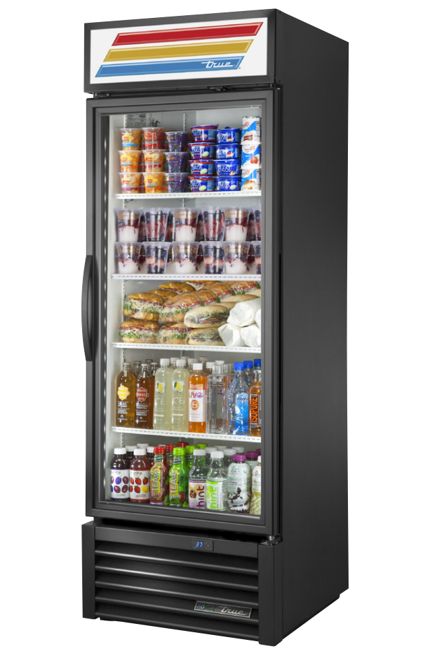 True GDM-23-HST-HC~TSL01 Merchandiser Refrigerator, 27" Wide, 1 Door, 4 Shelves