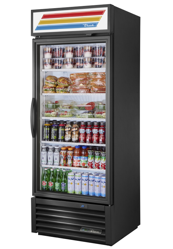 True GDM-26-HST-HC~TSL01 Merchandiser Refrigerator, 30" Wide, 1 Door, 5 Shelves