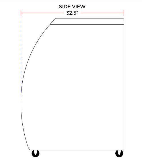 Coldline DC36-SS 36" Stainless Steel Curved Glass Refrigerated Deli Display Case