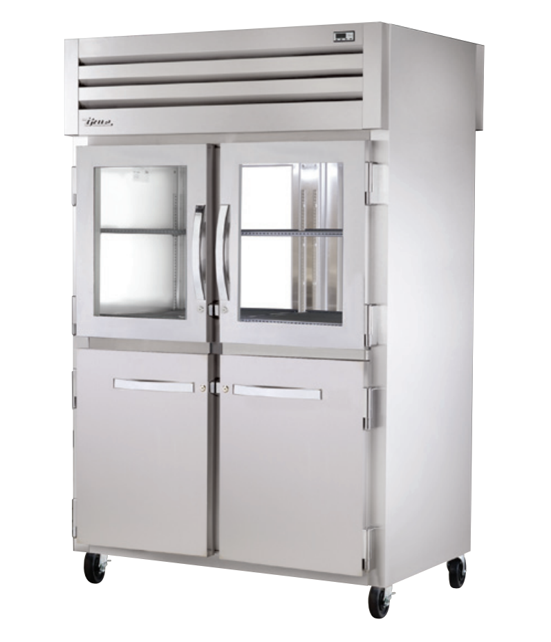 True STA2RPT-2HG/2HS-2G-HC Pass-Thru Refrigerator, 52 5/8" Wide, 4 Front / 2 Back Doors, STA Spec Series