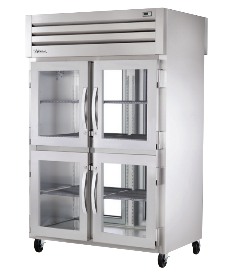 True STA2RPT-4HG-2G-HC Pass-Thru Refrigerator, 52 5/8" Wide, 4 Front / 2 Back Doors, STA Spec Series