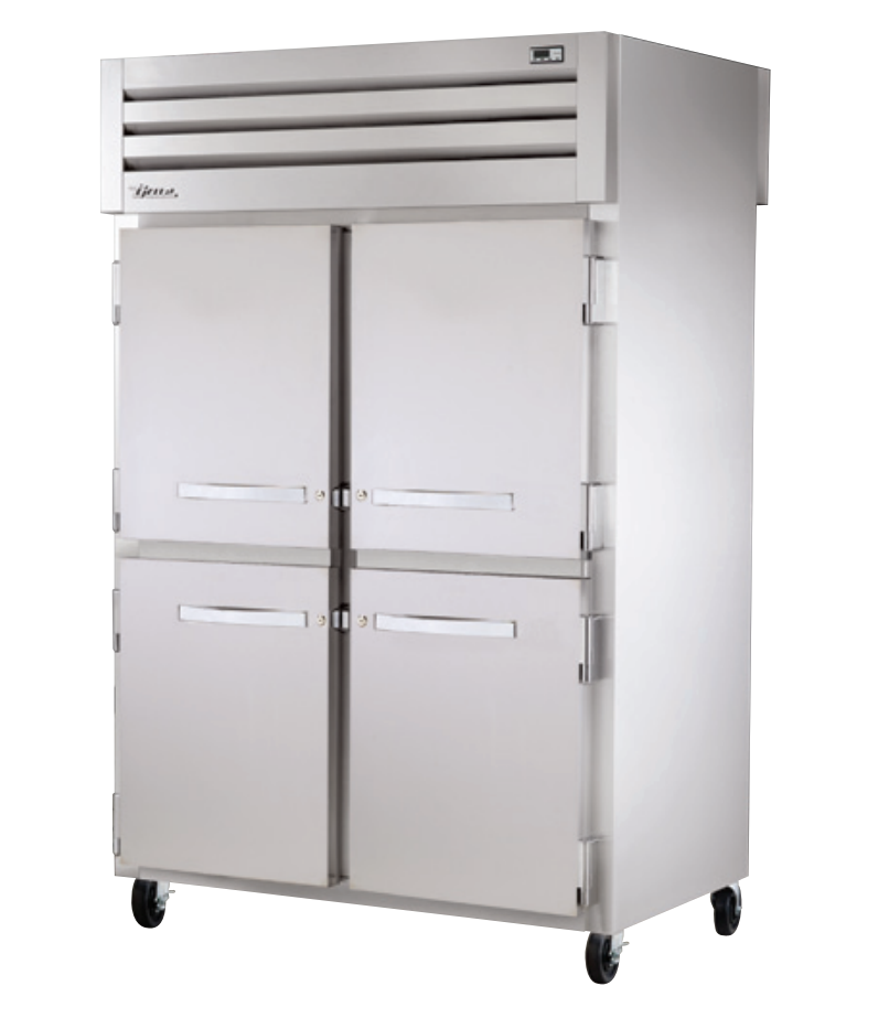True STA2RPT-4HS-2S-HC Pass-Thru Refrigerator, 52 5/8" Wide, 4 Front / 2 Back Doors, STA Spec Series