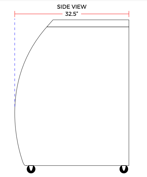Coldline DC80-B 80" Black Curved Glass Refrigerated Deli Display Case