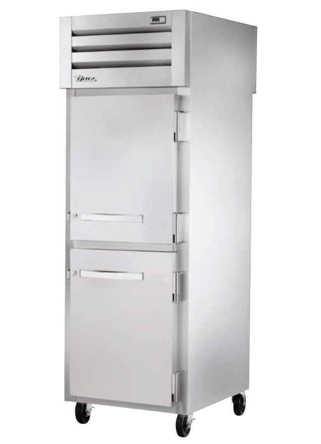 True STG1RPT-2HS-1S-HC Pass-Thru Refrigerator, 27 1/2" Wide, 2 Front / 1 Back Doors, STG Spec Series