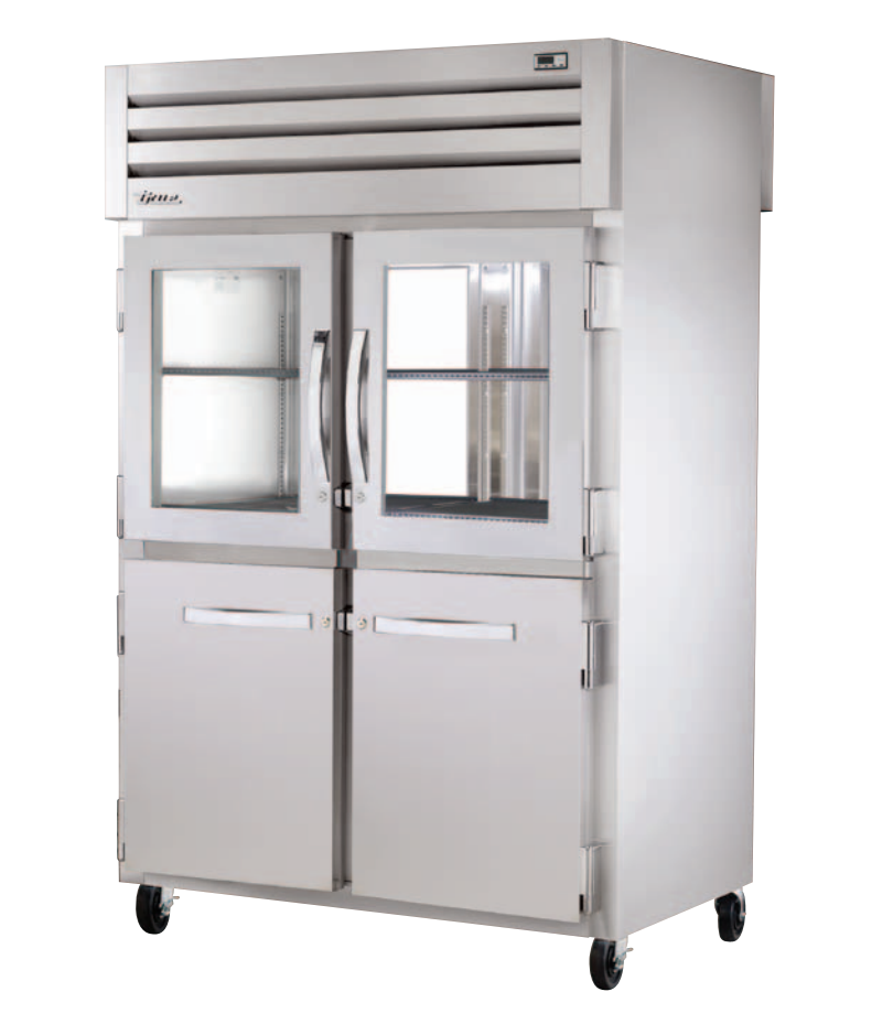 True STG2RPT-2HG/2HS-2G-HC Pass-Thru Refrigerator, 52 5/8" Wide, 4 Front / 2 Back Doors, STG Spec Series