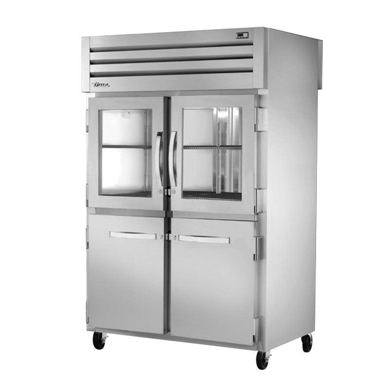 True STG2RPT-2HG/2HS-2S-HC Pass-Thru Refrigerator, 52 5/8" Wide, 4 Front / 2 Back Doors, STG Spec Series