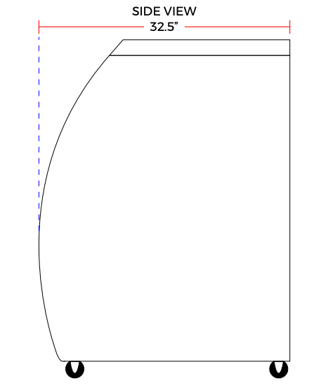 Coldline DC80-SS 80" Stainless Steel Curved Glass Refrigerated Deli Display Case
