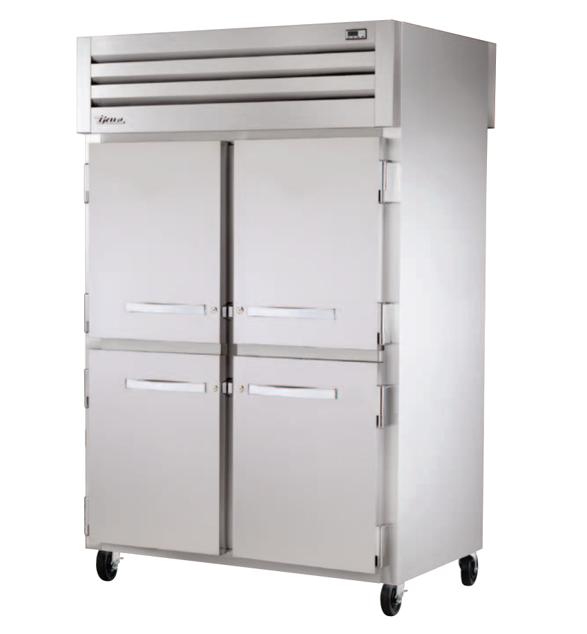 True STG2RPT-4HS-2G-HC Pass-Thru Refrigerator, 52 5/8" Wide, 4 Front / 2 Back Doors, STG Spec Series