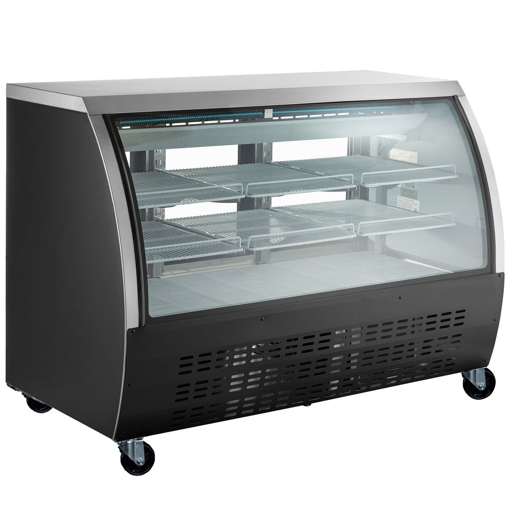 Coldline DC64-B 64" Black Curved Glass Refrigerated Deli Display Case
