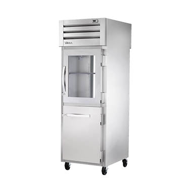 True STR1RPT-1HG/1HS-1G-HC Pass-Thru Refrigerator, 27 1/2" Wide, 2 Front / 1 Back Doors, STR Spec Series