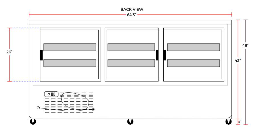 Coldline DC64-B 64" Black Curved Glass Refrigerated Deli Display Case