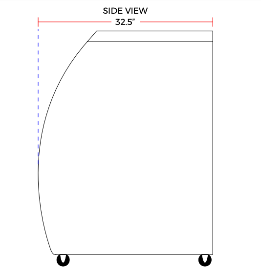 Coldline DC64-B 64" Black Curved Glass Refrigerated Deli Display Case