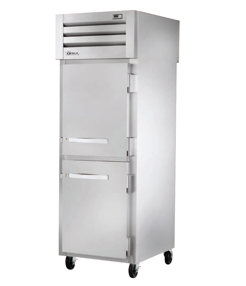 True STR1RPT-2HS-1G-HC Pass-Thru Refrigerator, 27 1/2" Wide, 2 Front / 1 Back Doors, STR Spec Series