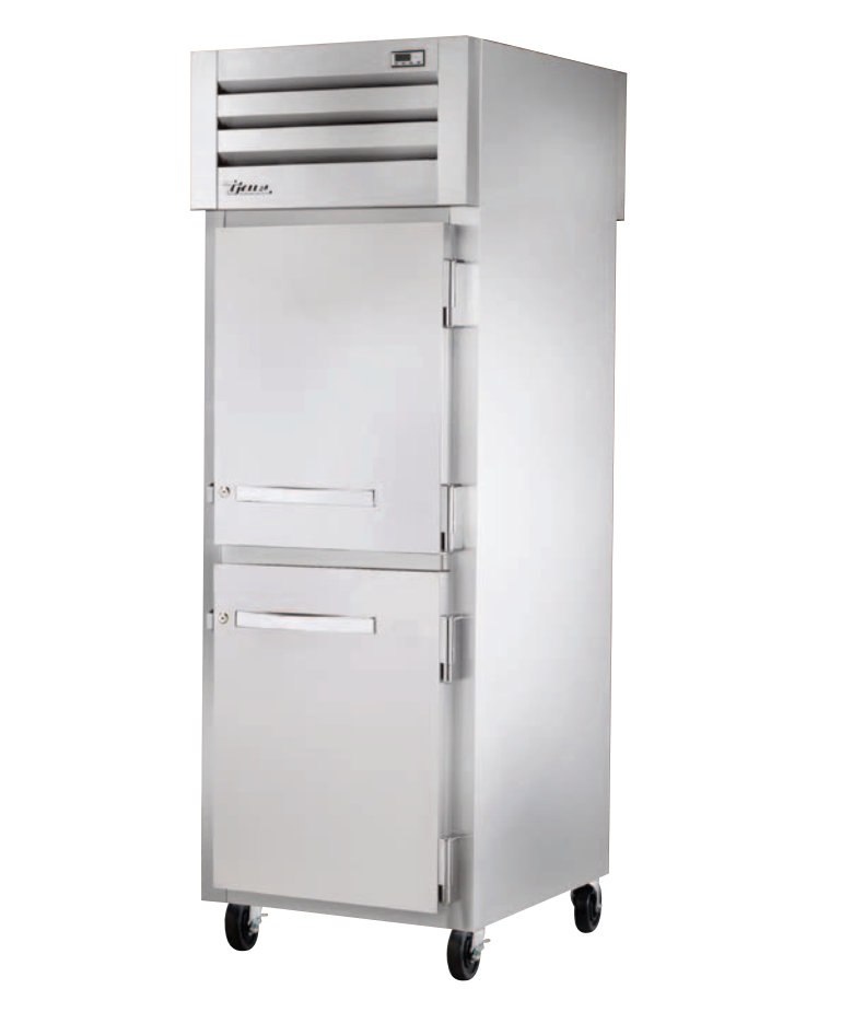 True STR1RPT-2HS-1S-HC Pass-Thru Refrigerator, 27 1/2" Wide, 2 Front / 1 Back Doors, STR Spec Series