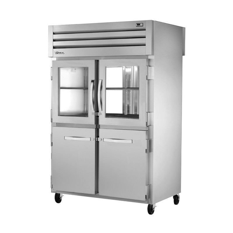True STR2RPT-2HG/2HS-2G-HC Pass-Thru Refrigerator, 52 5/8" Wide, 4 Front / 2 Back Doors, STR Spec Series