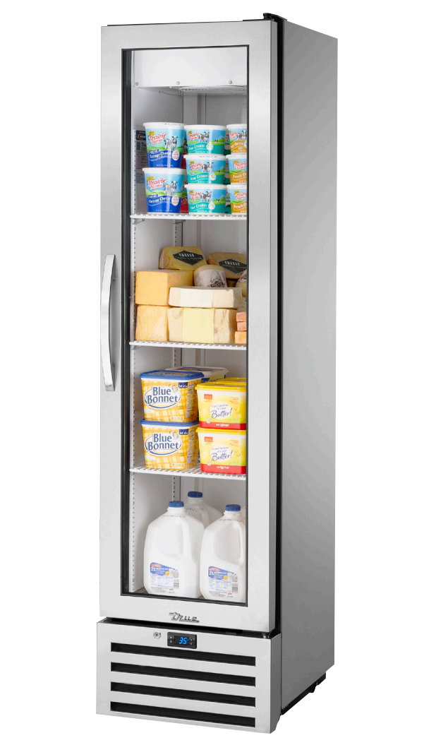 True T-11G-HC~FGD01 Reach-In Refrigerator, 19 1/4" Wide, 1 Door, 3 Shelves, T-Series