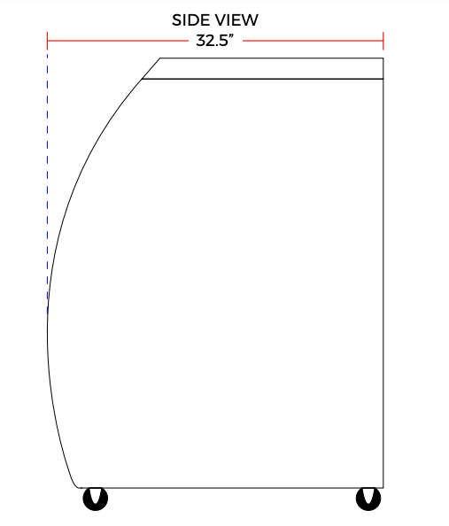 Coldline DC64-SS 64" Stainless Steel Curved Glass Refrigerated Deli Display Case