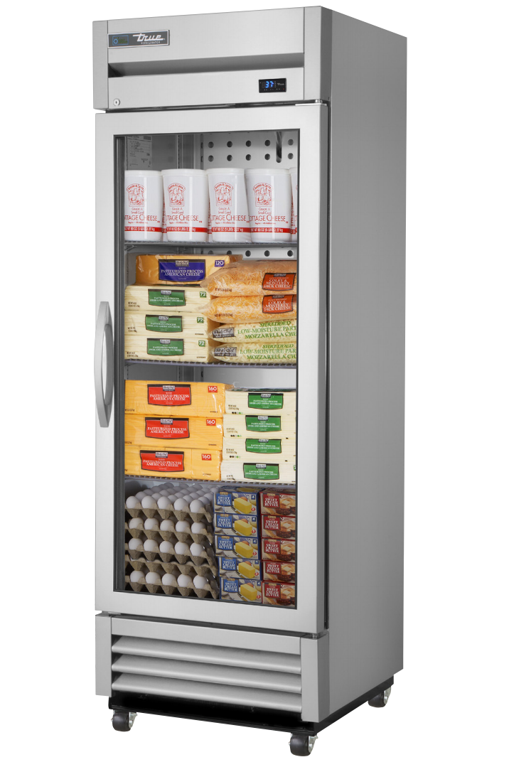 True T-19G-HC~FGD01 Reach-In Refrigerator, 27" Wide, 1 Door, 3 Shelves, T-Series