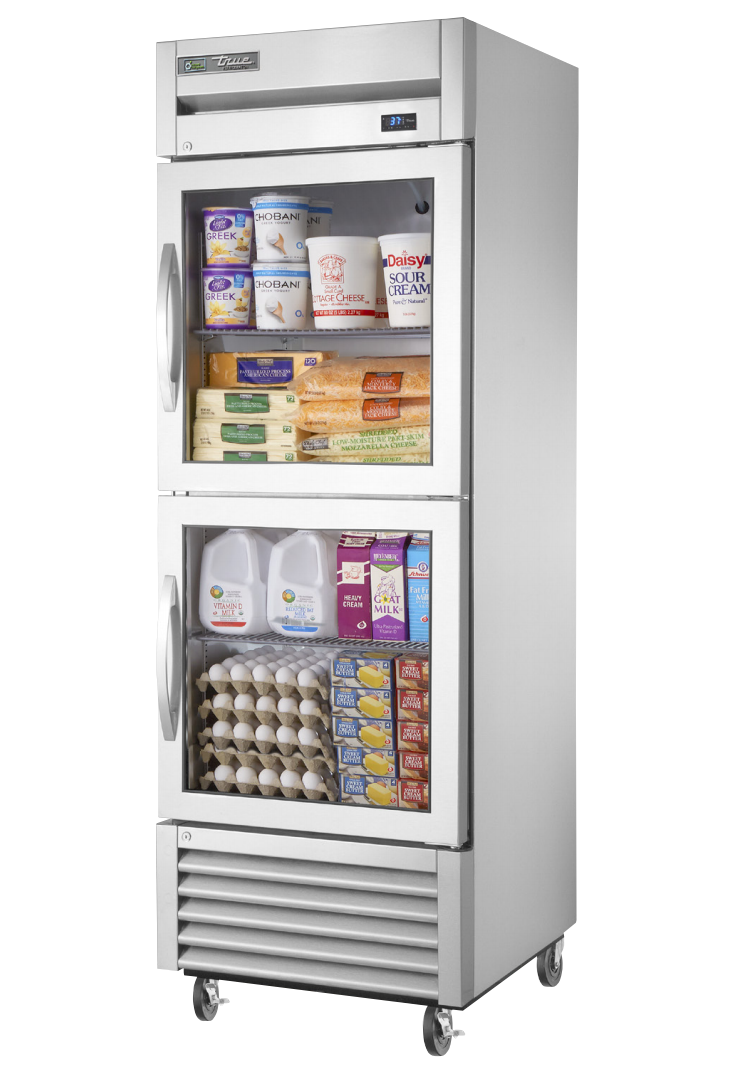 True T-23G-2-HC~FGD01 Reach-In Refrigerator, 27" Wide, 2 Doors, 3 Shelves, T-Series