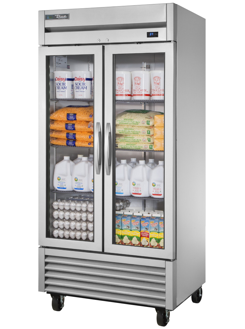 True T-35G-HC~FGD01 Reach-In Refrigerator, 39 5/8" Wide, 2 Doors, 6 Shelves, T-Series