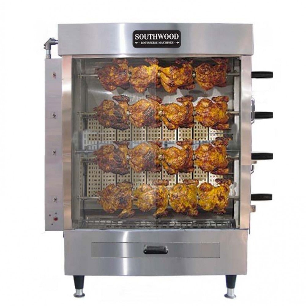 Southwood RG4 Gas 20 Chicken Commercial Rotisserie Oven Machine, Natural Gas and Liquid Propane