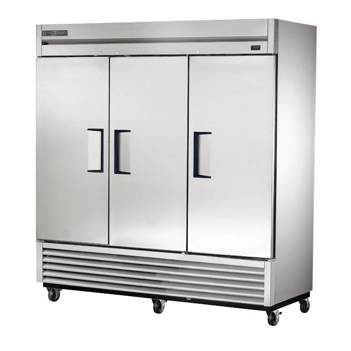 True T-72-HC Reach-In Refrigerator, 78 1/8" Wide, 3 Doors, 9 Shelves, T-Series