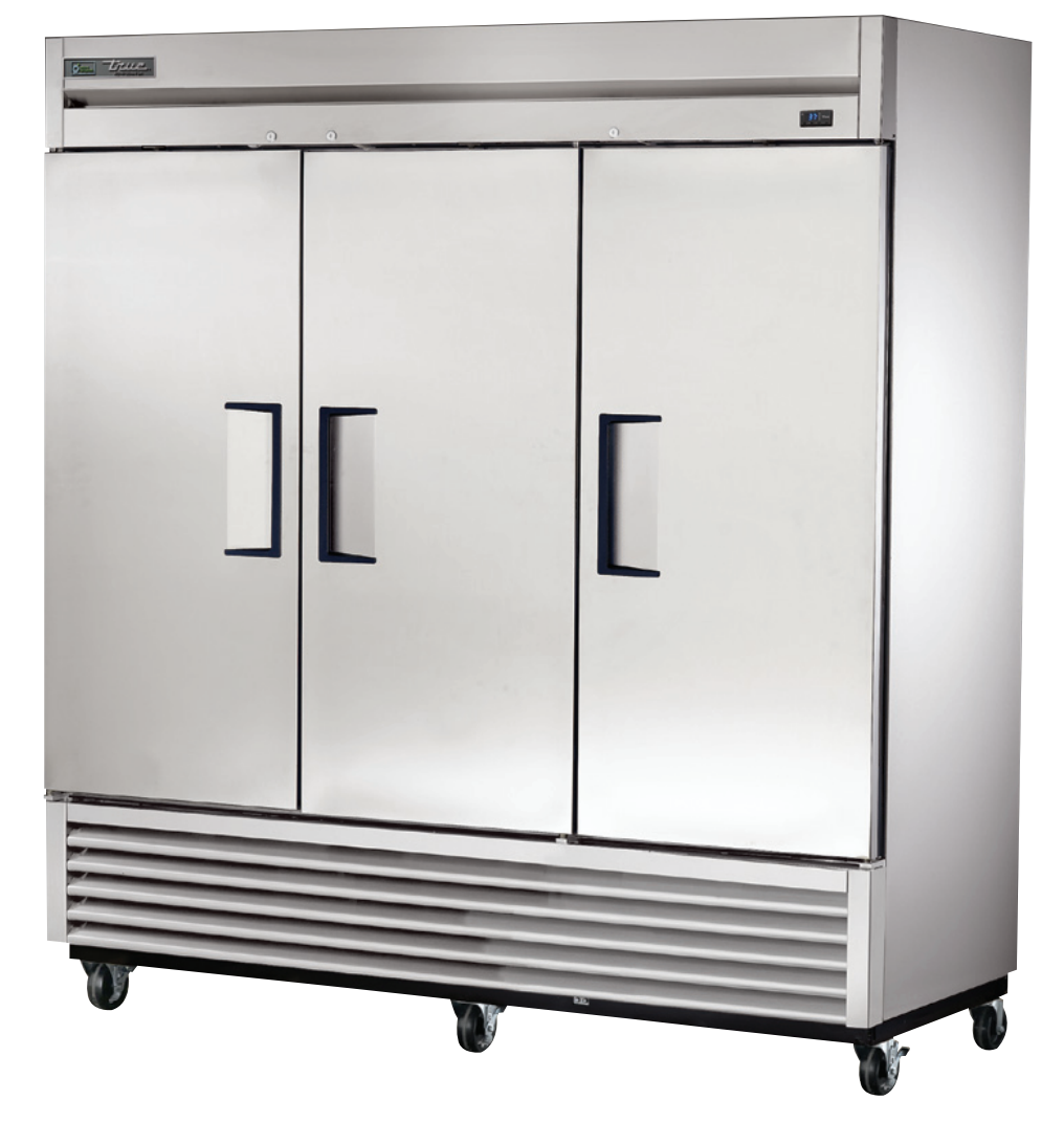 True TS-72-HC Reach-In Refrigerator, 78 1/8" Wide, 3 Doors, 9 Shelves, TS Series