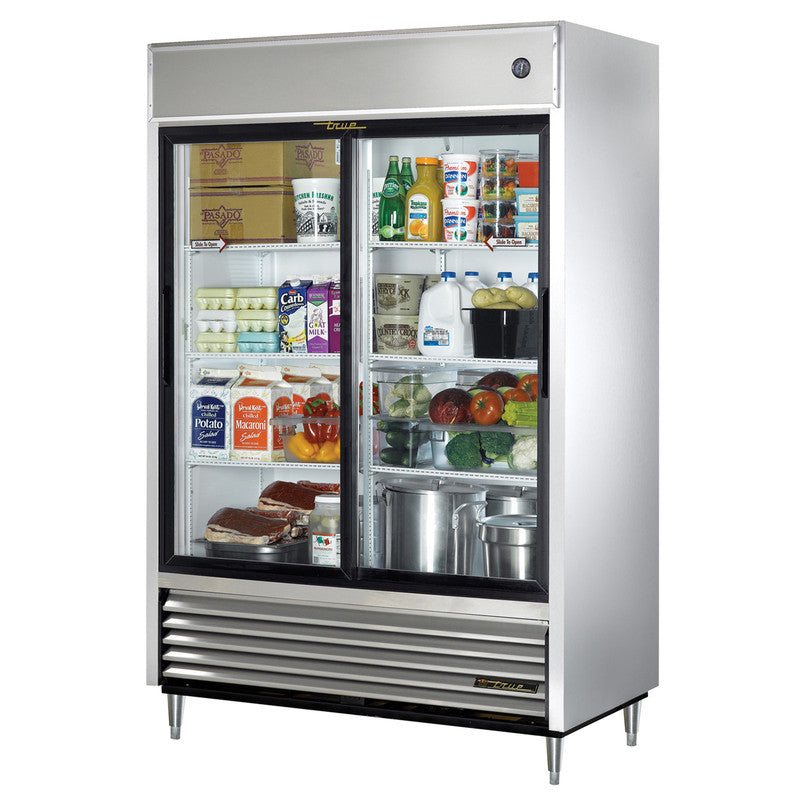 True TSD-47G-HC-LD Reach-In Refrigerator, 54 1/8" Wide, 2 Doors, 6 Shelves, TSD Series