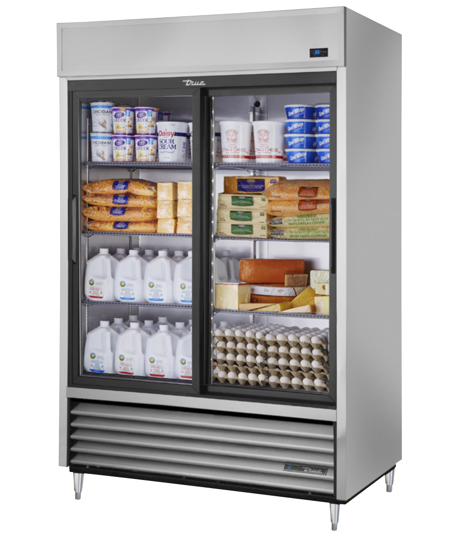 True TSD-47G-HC-LD Reach-In Refrigerator, 54 1/8" Wide, 2 Doors, 6 Shelves, TSD Series