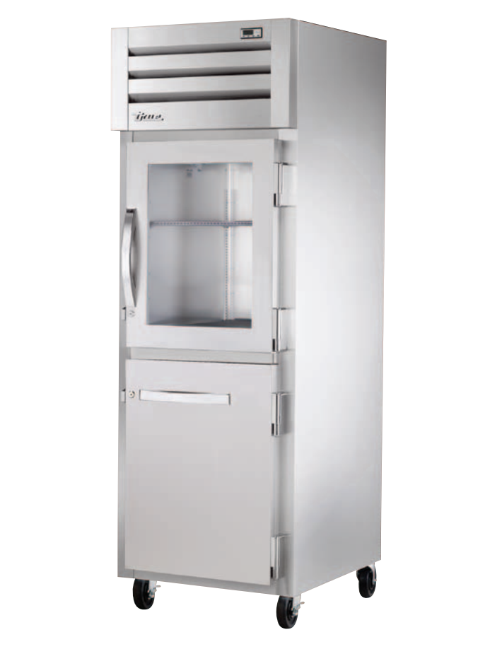 True STR1R-1HG/1HS-HC Reach-In Refrigerator, 27 1/2" Wide, 2 Doors, STR Spec Series