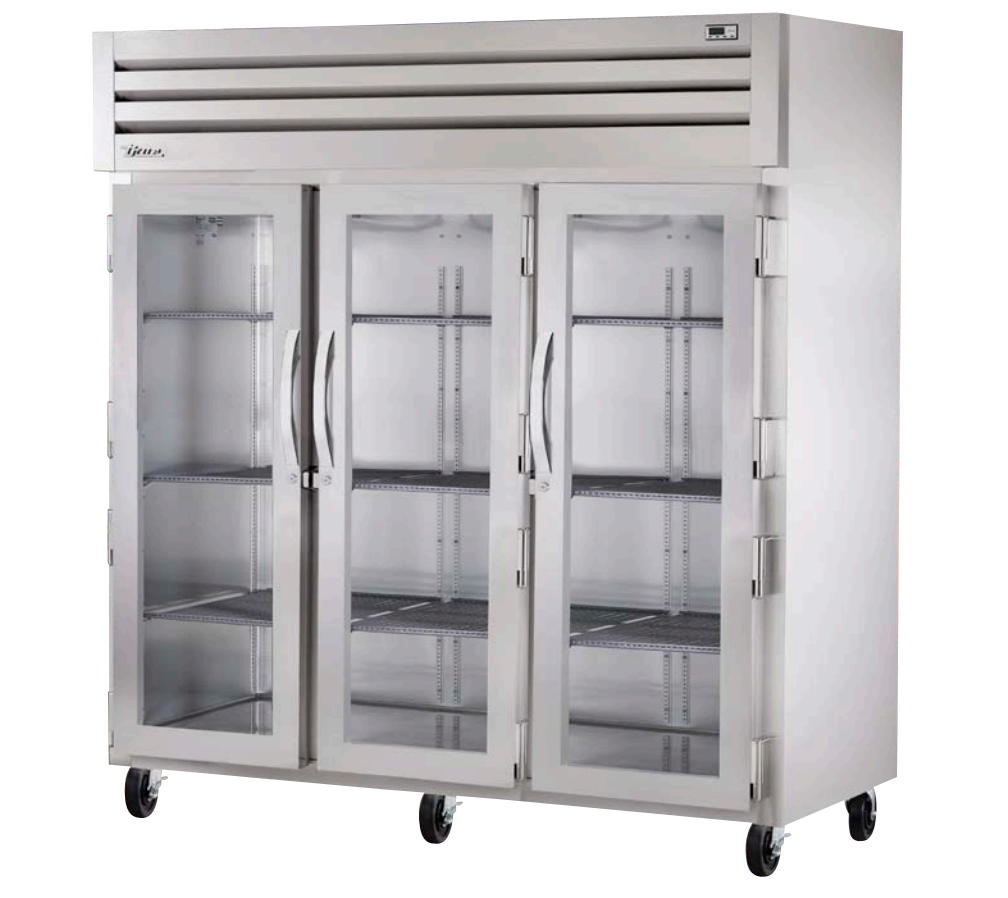 True STR3R-3G Reach-In Refrigerator, 77 3/4" Wide, 3 Doors, STR Spec Series