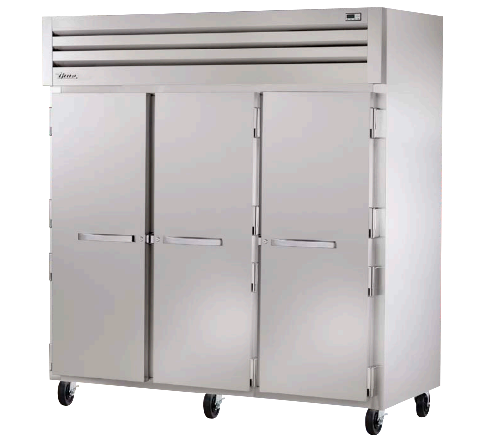 True STR3R-3S Reach-In Refrigerator, 77 3/4" Wide, 3 Doors, STR Spec Series