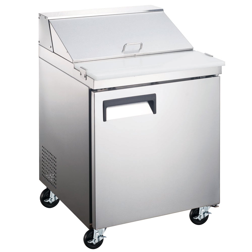 Coldline SP27 27" Bain Marie Sandwich Prep Table, 6 Pans